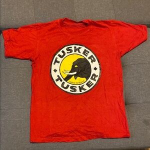 Tusker Beer Brewery Made in Kenya Short Sleeve T-Shirt Men’s Size Medium Africa